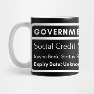 Social Credit Score Card Mug